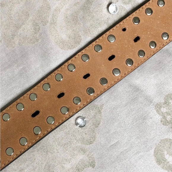 Tony Lama Black Blingy Leather Western Belt with Silver Chrome Ornate Buckle - Picture 8 of 9